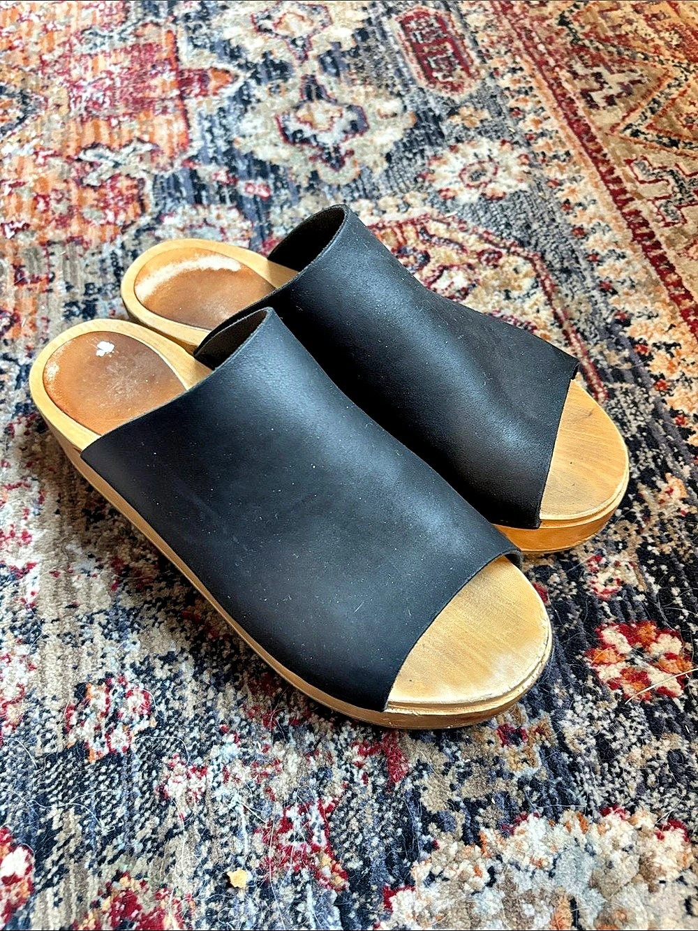 Bryr Norma Platform Leather Clog Slides 38